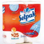 Бумажное полотенце SELPAK уп.2 шт. 3слоя белое    